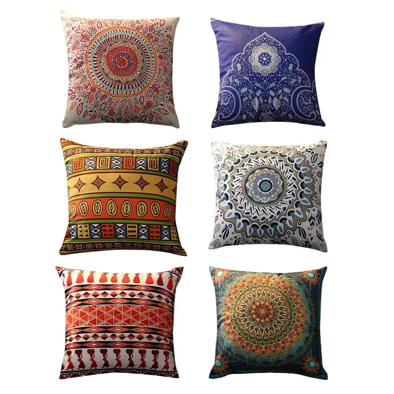 Axyaa Vintage Turkish Bohemia Pillowcase Cover Ethnic Persian Pattern