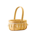Axyaa Wood Braid Flower Basket with Tassel Handle