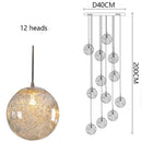Axyaa Glass Stair Chandelier Modern Living Room Indoor LED Lighting