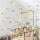Boho Rainbow Hearts Stars Wall Stickers for Kids Room Decor by Axyaa