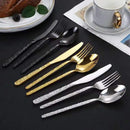 Axyaa Palace Steak Fork Set Elegant Stainless Steel Cutlery