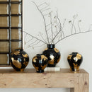 Axyaa Golden Foil Porcelain Vase | Modern Ceramic Table Decor & Plant Pot