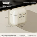Axyaa Cream Wall-mounted Kitchen Trash Can with Lid for Food Waste