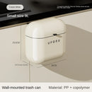 Axyaa Cream Wall-mounted Kitchen Trash Can with Lid for Food Waste