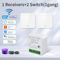 Axyaa WiFi LED Light Switch 1/2/3 Gang RF433MHz Panel Smart Life Alexa Google Home