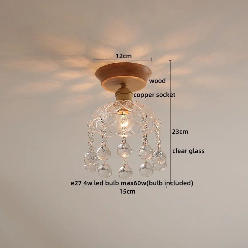 Nordic Modern Axyaa Glass LED Ceiling Lamp for Home Restaurant Balcony Lighting