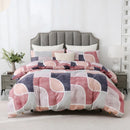 Geometric Boho Duvet Set + Pillowcase, 2/3pc Polyester Bedding, Single King Size, Axyaa Brand