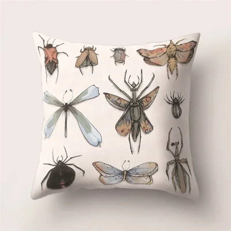 Butterfly Print Decorative Cushion Cover 45X45CM Sofa Polyester Pillow Case for Home Decor