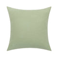 Axyaa Linen Embroidery Leaves Cushion Cover - Beige Green 45x45cm