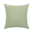 Axyaa Linen Embroidery Leaves Cushion Cover - Beige Green 45x45cm