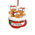 Axyaa Custom Family Gingerbread Christmas Ornament - Personalized Resin Decor