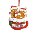 Axyaa Custom Family Gingerbread Christmas Ornament - Personalized Resin Decor
