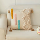 Axyaa Bohemian Tufted Cushion Cover for Sofa, Removable Washable Pillowcase