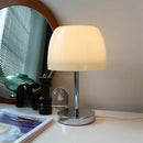 Axya Glass Table Lamp with USB Plug and LED Panel - Warm Light for Livingroom