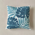 Axyaa Green Leaf Jacquard Embroidered Cushion Cover, 45x45cm