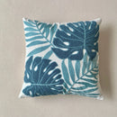 Axyaa Green Leaf Jacquard Embroidered Cushion Cover, 45x45cm