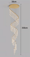 Axyaa Crystal Chandelier Stair Pendant Lamp Living Room Pendant Lights