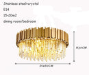 Axyaa Gold Villa Crystal Chandelier Pendant Lights for Dining Room Kitchen Island