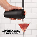Axyaa Cocktail Shaker Set Matte Black Bartender Kit Barware Tools Home Bar