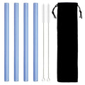 Axyaa Glass Boba Straws Set – Wide Clear Reusable Smoothie Straws for Bubble Tea