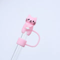 Axyaa Cat Straw Cap for Stanley Thermo Cup - Silicone Tumbler Topper