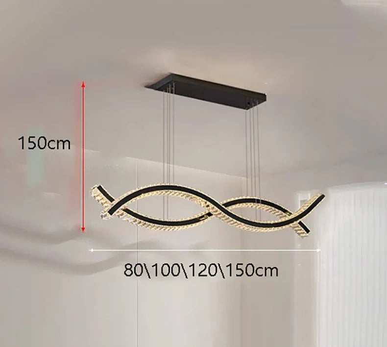 Axyaa Ring LED Pendant Chandeliers for Modern Living and Dining Rooms