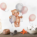Axyaa Brown Bear Wall Stickers Kids Room Decoration Nordic Animals Decal