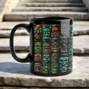 Mayan Style Stone People Ceramic Mug by Axyaa - History Lover's Gift