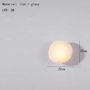 Nordic Glass LED Wall Lamp Gold Metal Home Decor Axyaa Gray Amber White Blue
