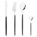 Axyaa Stainless Steel Red Silverware Set for Dining Table