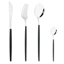 Axyaa Stainless Steel Red Silverware Set for Dining Table