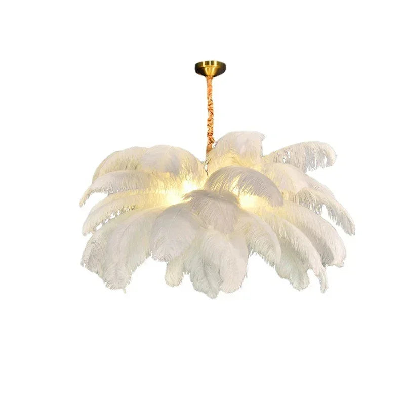 Axyaa Nordic Feather LED Pendant Lamp - Elegant Home Decor Lighting