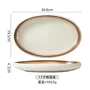 Axyaa Ceramic Oval Fish and Vegetable Dish - Large Personality Steamed Fish Dish