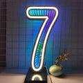 Axyaa Starry Sky Tunnel Neon Numbers Sign - Double-Sided 3D Lights