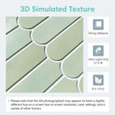 Axyaa 3D Green Tile Sticker, Self-adhesive Fish Scale Backsplash for Kitchen Bathroom