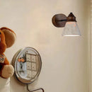 Axyaa Stone Wall Light Dark Wood E27 Bulb For Bedroom, Parlor, Dining Room