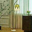 Axyaa Green Tassel Fabric Floor Lamp LED E27 for Home Decoration
