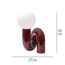 Axyaa Glass Ball Resin Table Lamp with Changeable G9 Bulb for Bedroom and Living Room