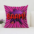 Axyaa Pop Art Cushion Cover: Fun Cartoon Pillow for Living Room Sofa or Bed