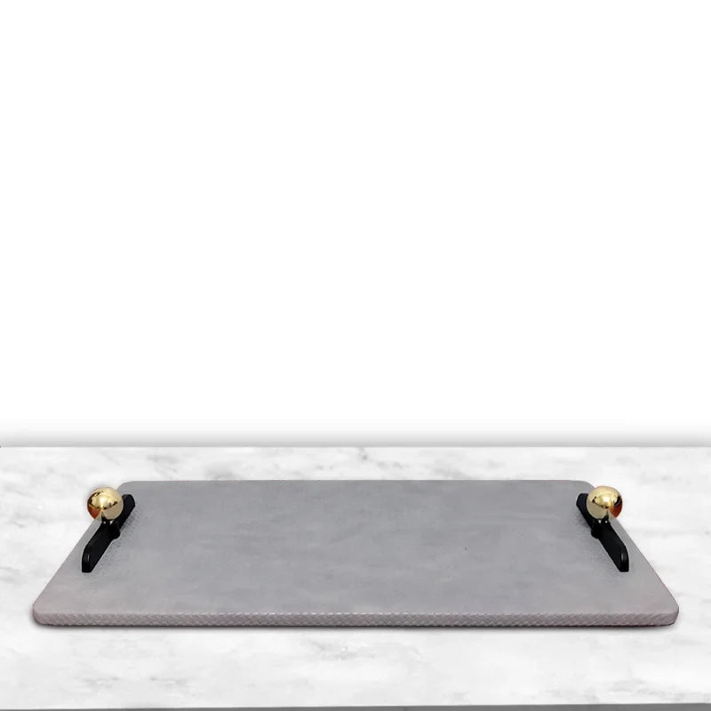 Axya Leather Decorative Tray for Coffee Table Storage Solutions