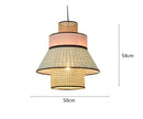 Axyaa Rattan Art Pendant Lights, Colorful Chandelier for Kitchen & Living Room
