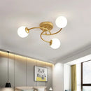 Axyaa Glass Ball LED Chandelier for Home Decor Lighting in Living Room and Bedroom