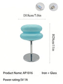 Axyaa Modern LED Stained Glass Mushroom Desk Lamp