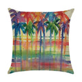 Axyaa Cartoon Pattern Linen Pillowcase - Home Sofa Decorative Cushion Cover