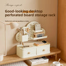 Axyaa Desktop Organizer Rack: Cloud Hole Board Stationery Storage Box for Efficient Desk Organization