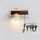 Axyaa LED Wall Lights: Mid Century Modern, Pull Chain Switch, Adjustable Angle, Living Room, Bedside Lamps