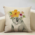 Axyaa Nordic Animal Cushion Cover 45x45cm Linen Pillowcase