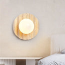 Axyaa Yellow Cave Stone LED Wall Sconce Modern Glass Stair Light Fixtures