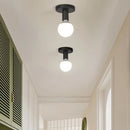 Axyaa Black Iron Ceiling Light Modern Nordic Retro for Living Room Bedroom