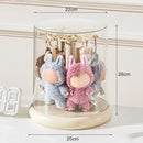 Axyaa Rotating Display Box for Labubu Pendant, Large Capacity, Dustproof Doll Blind Box Case